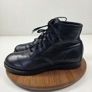 Red Wing Beckman Shoes 9014 Black Leather Lace Up Work Boots Mens 9.5 Made  USA